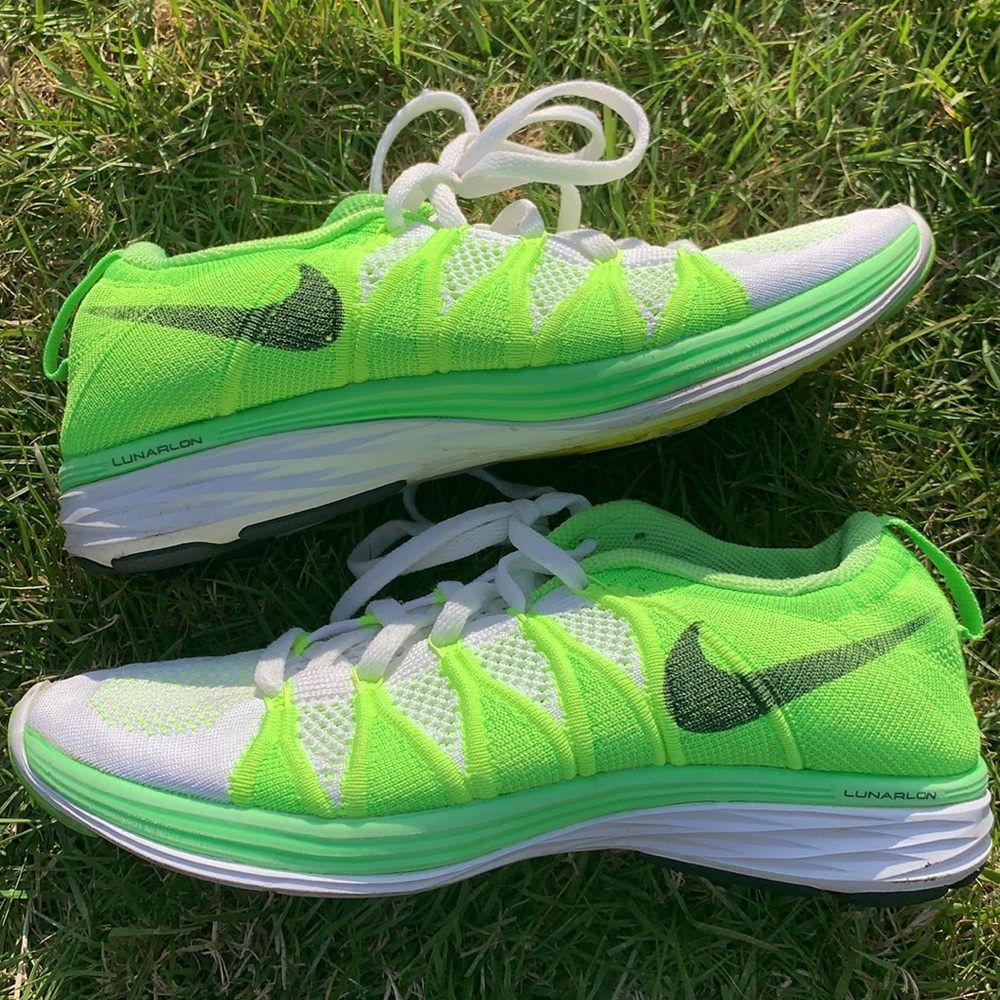 Nike Flyknit Lunar 2 Lunarlon Neon Green Sz. 7.5